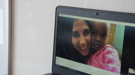 Primeiro contacto virtual com os afilhados do projeto "Há ir e voltar"